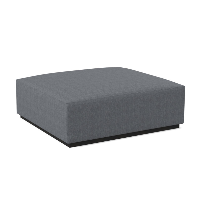 Club Upholstered Ottoman, Espresso, Elise Harbor 100% Polyester