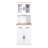 Storage Cabinet For Kitchen White - 150 Lbs Load-bearing & Framed Glass Doors And Stylish 2 Upper Cabinets Wood Color Countertop Functional Design
