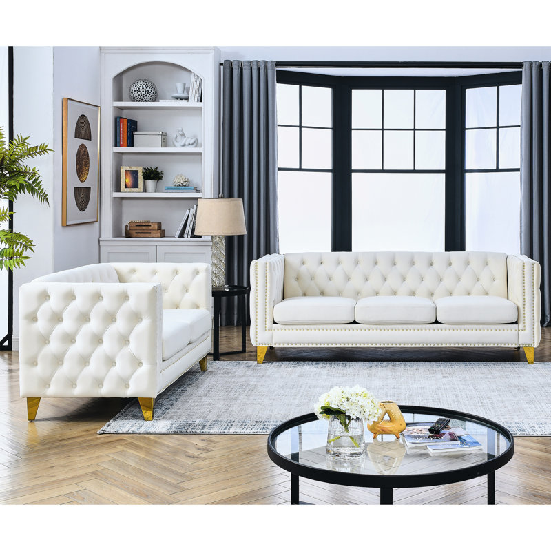 Mélange de velours beige 3 + 2 avec option de livraison rapide Agrégat 3 + 2 accéléré