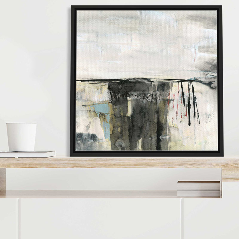 «Valley View II» par Susan Jill - Peinture, L 21,5 po x H 21,5 po, Cadre noir