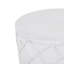 Élégante table d'appoint en béton léger - Motif nautique carré de 15,12 po sans assemblage requis avec bordure en corde x P 18,64 po