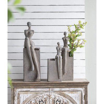 Nessa  Metal Statue Planter