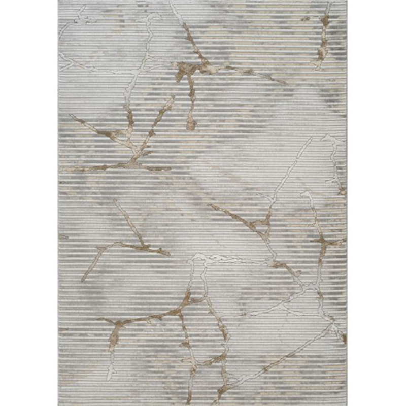 Geometrix Gray Area Rug (Fifth Style), Rectangle 5'3" x 7'3"