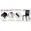 Table de salle à manger rectangulaire en bois aggloméré avec 8 chaises en cuir de polyuréthane, ensemble pliable peu encombrant, noyer et noir, 71 po x 31,5 po