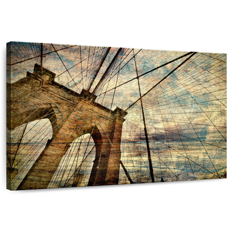 Lilie teinté pont de Brooklyn, H 20 po x l 30 po