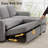 81" Sleeper Sofa Bed, 2 In 1 Pull Out Couch With Reversible Storage Chaise, Sectional L-Shaped Couch Sofa Sleeper With Side Pockets, Tool-Free Assembly-317799403