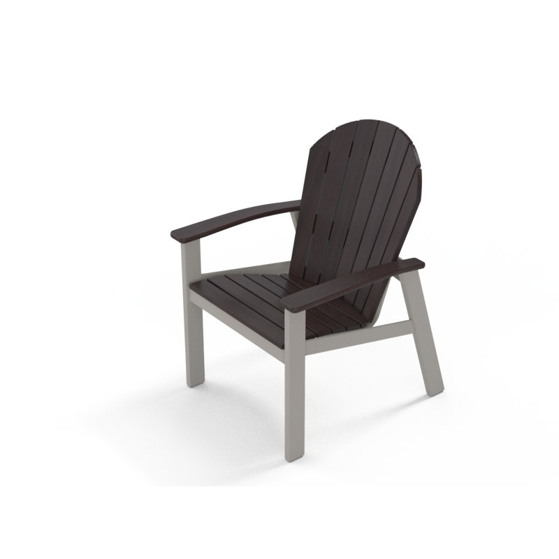 Augusto Outdoor Adirondack Chair, Chestnut, Warm Gray