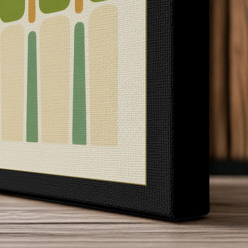 Modernist Stem Garden Botanical - Wrapped Canvas, 18x12 - 45.7 x 30.5 cm, Black Border