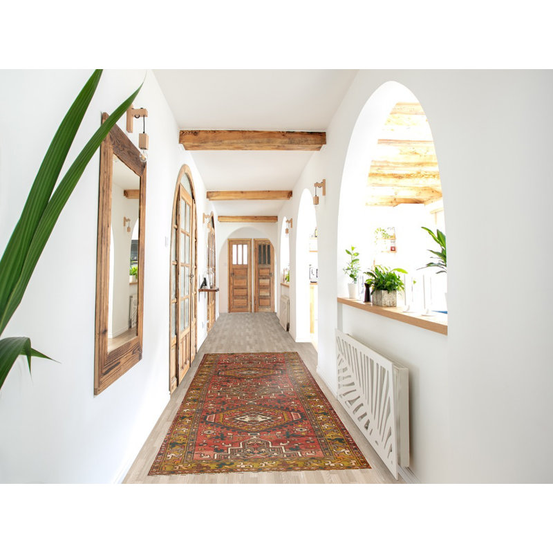 Tapis de couloir traditionnel en laine rétro 3 x 10