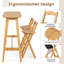 Daphine Wood Folding Chair Set