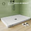 Base de douche blanche l 48 po x P 32 po avec ensemble de drain et couvercle de drain inclus, bac de douche antidérapant-100782564-132008081