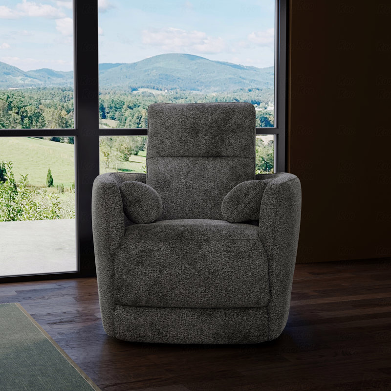 Pivot avec fonction inclinable avec repose-pieds manuel et coussins latéraux moelleux en graphite Milan