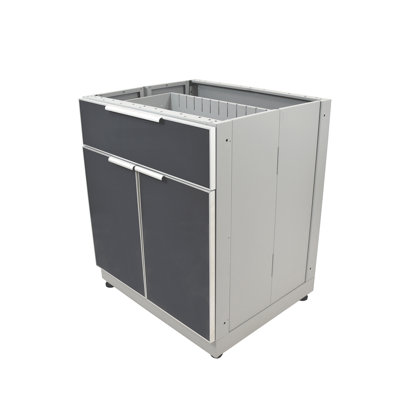 Blue Sky Outdoor Living 30" Two-Door, One-Drawer Cabinet - 1 Modular Outdoor Kitchen Cabinet