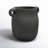 8.1"H x 6.7"Dia. Vase - Black Terracotta-593485468