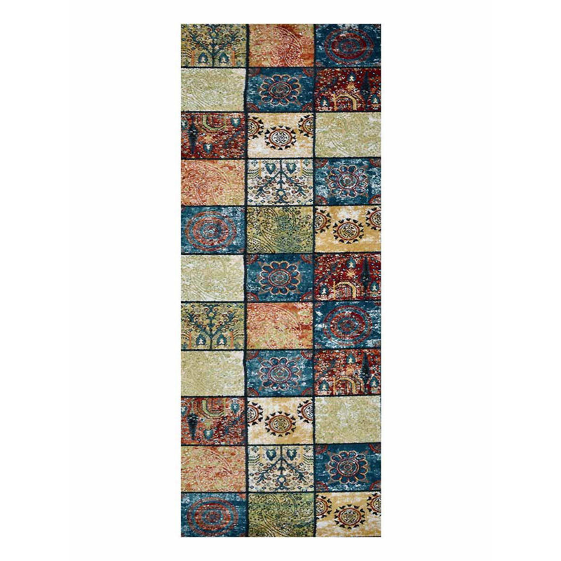 Tapis de couloir en polypropylène Crayton, Tapis de couloir 3 pi 2 po x 10 pi