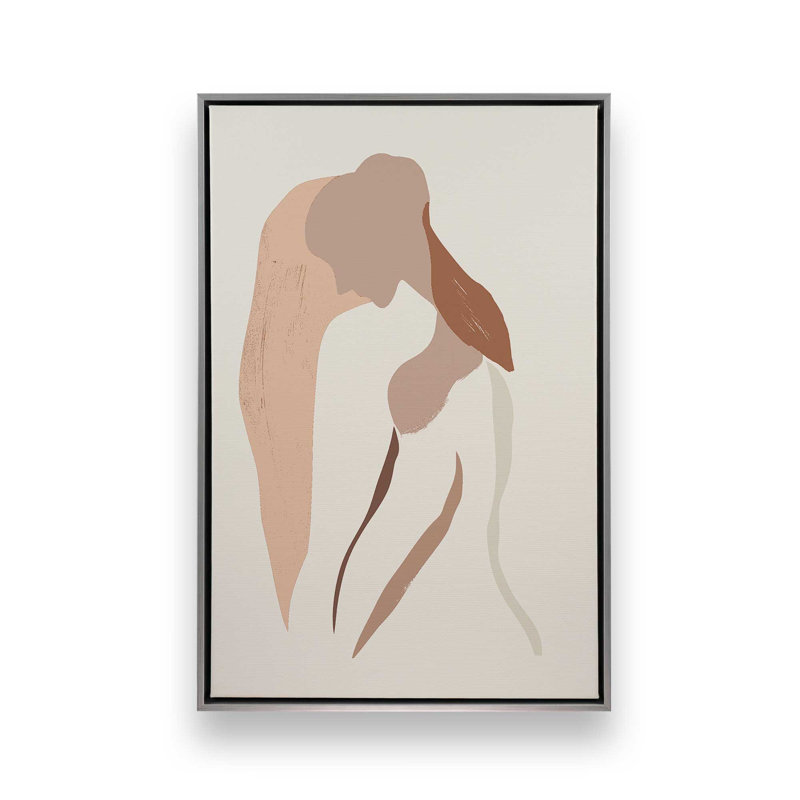 Pensées silencieuses, Cadre flottant en chrome poli, H 18,75 po x l 12,75 po