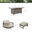 Ensemble de conversation pivotant en aluminium pour patio avec coussins Sunbrella® et table foyer en béton-1407426697