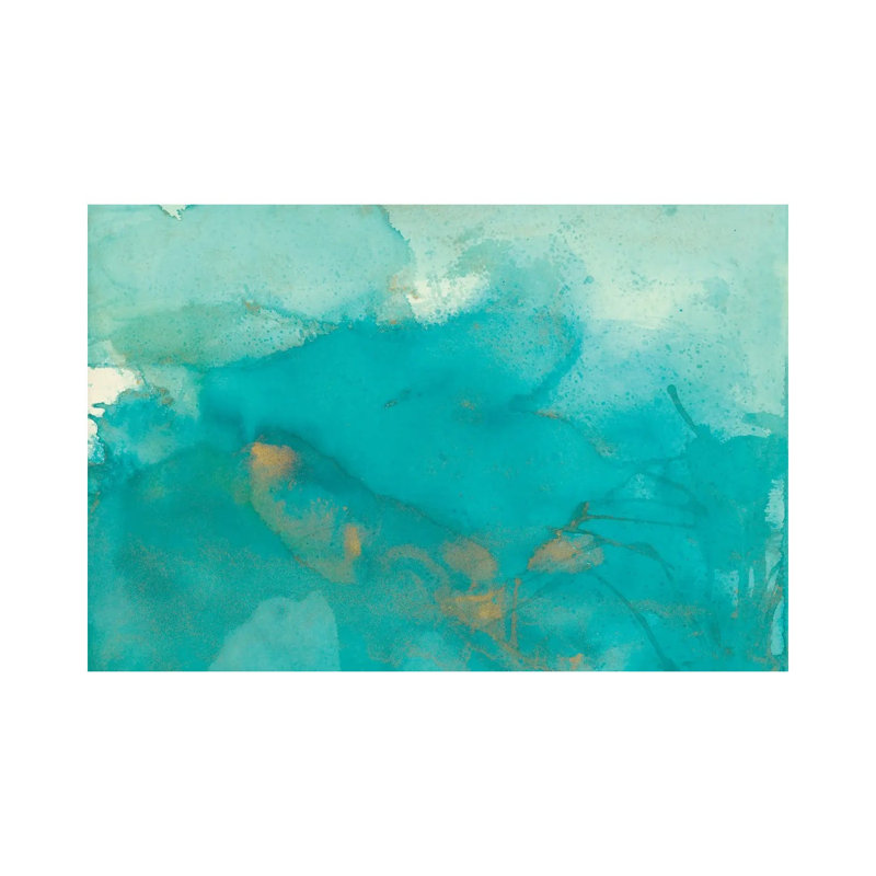 Toile Ste Stexix en métal - Moment turquoise II par Joyce Combs