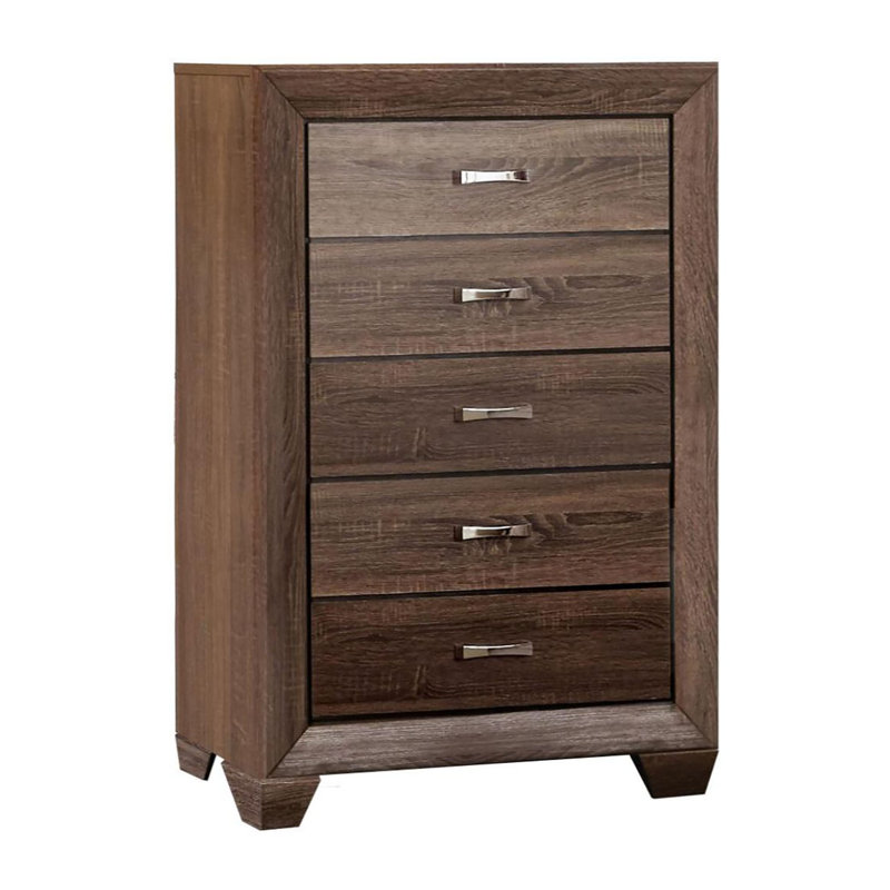 Commode 5 tiroirs Orval, Brun