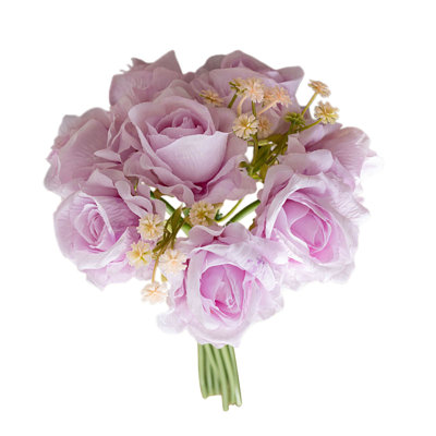  Faux fleurs artificielles pour décoration d'intérieur - Bouquet de roses - Décoration artificielle - Bouquet de mariage - Rose