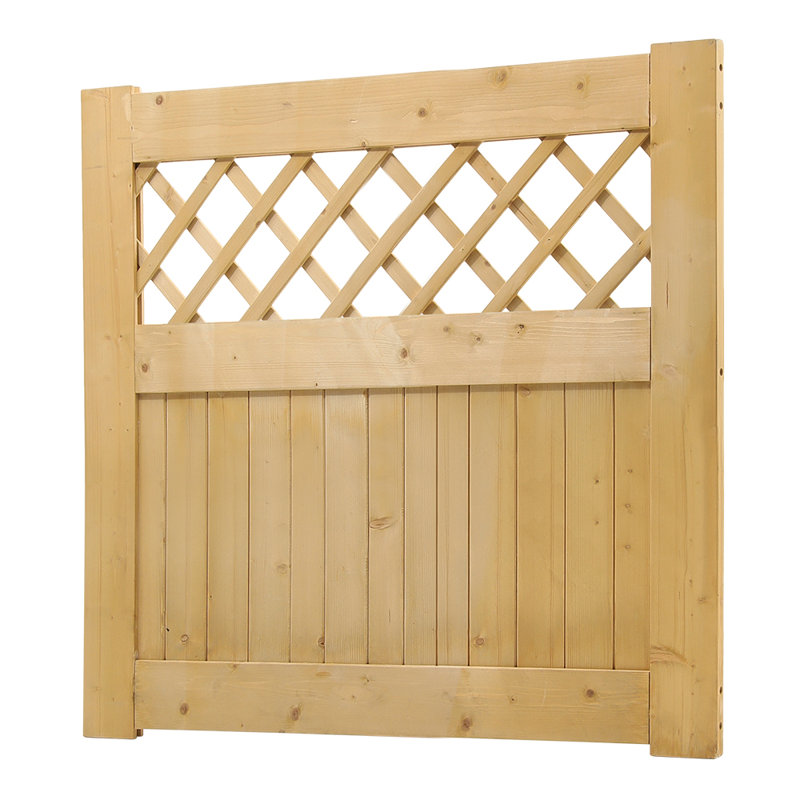 Castano Garden Wood Fence Gate, 90cm H x 90cm W x 2.3cm D