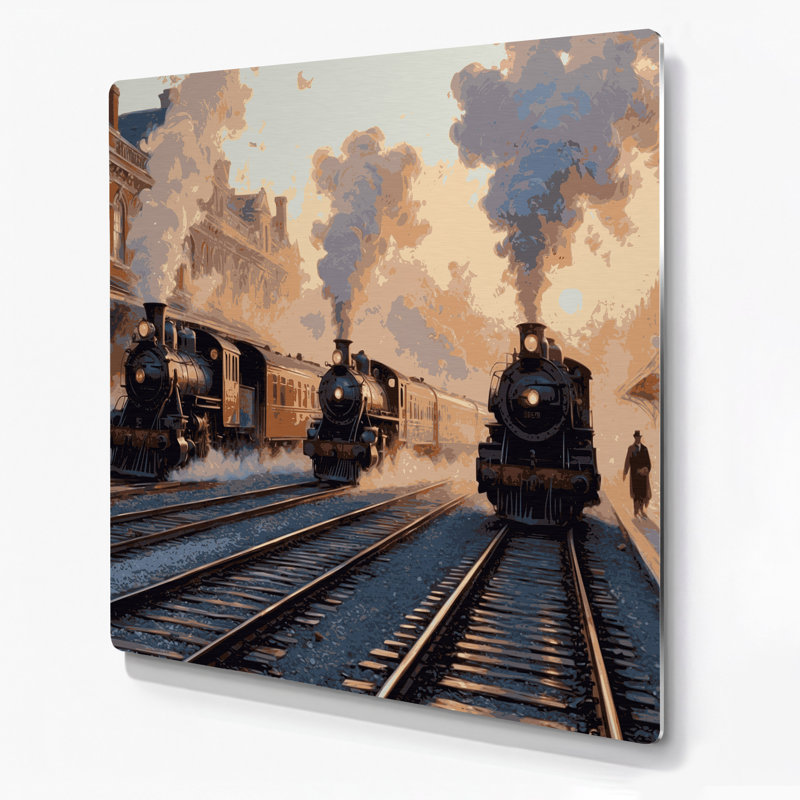 Art de transport en métal noir, H 16 po x l 16 po