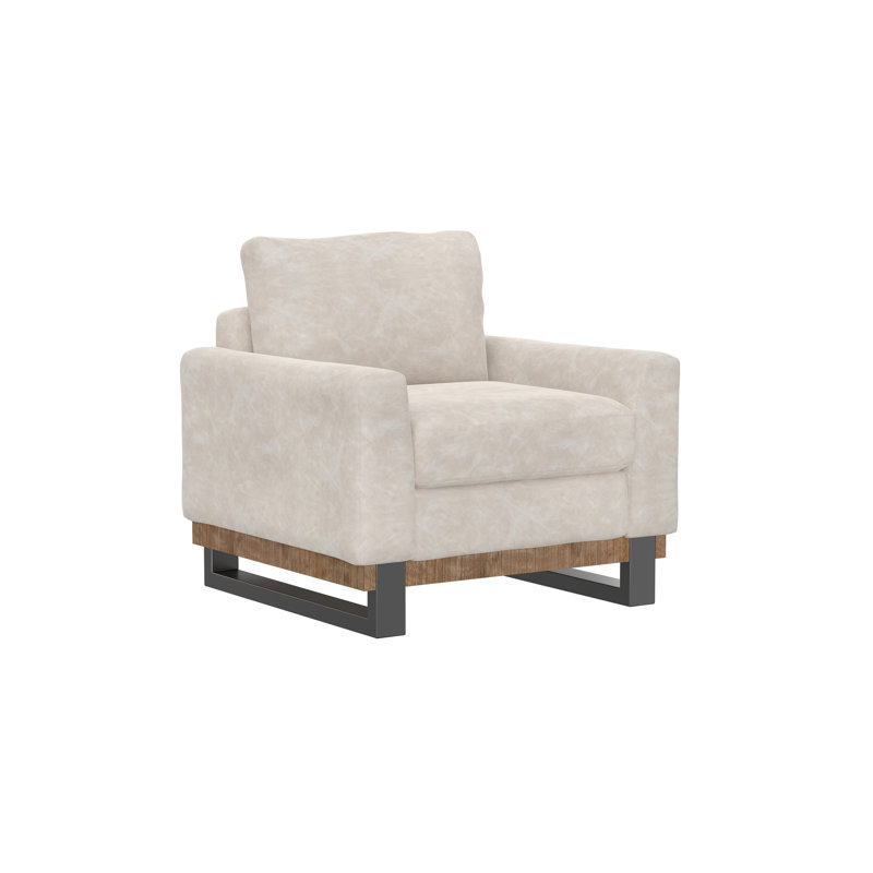 Fauteuil Marqueese, Similicuir neige