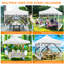 Tente à auvent robuste 10 x 10 po, pavillon de jardin escamotable avec filet grillagé, imperméable-105123480