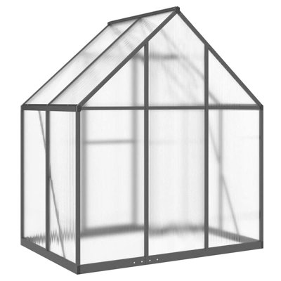 Polycarbonate (PC) à effet de serre vidaXL et aluminium transparent
