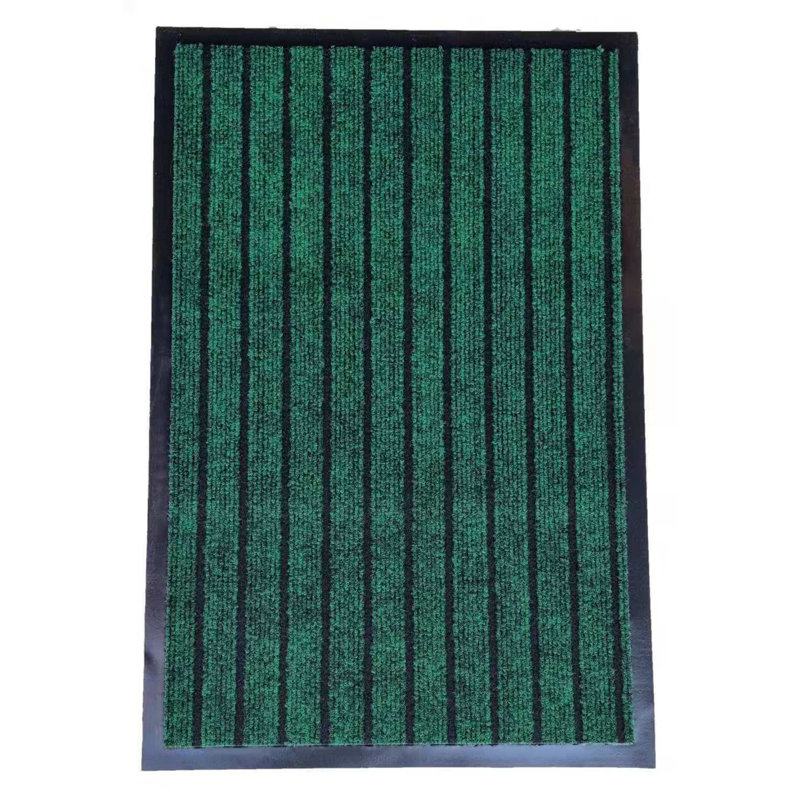 Nakale Striped Indoor / Outdoor Doormat, Rectangle W50 x L90 cm, Green