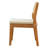 Set of 2 Weather-Resistant Solid Wood Stackable Outdoor Dining Chairs with Cream Cushions