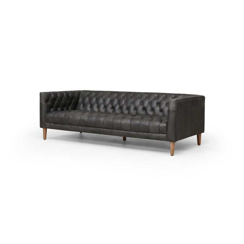 Williams Leather Sofa-75"-Nat Wash Camel, Brown Genuine Leather