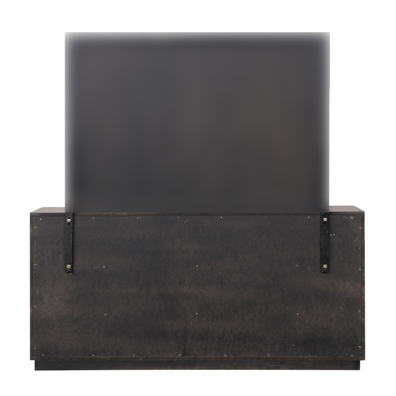 Commode contemporaine l 65,6 po, noir / or