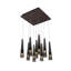 Luminaire suspendu grappe 9 lumières DEL