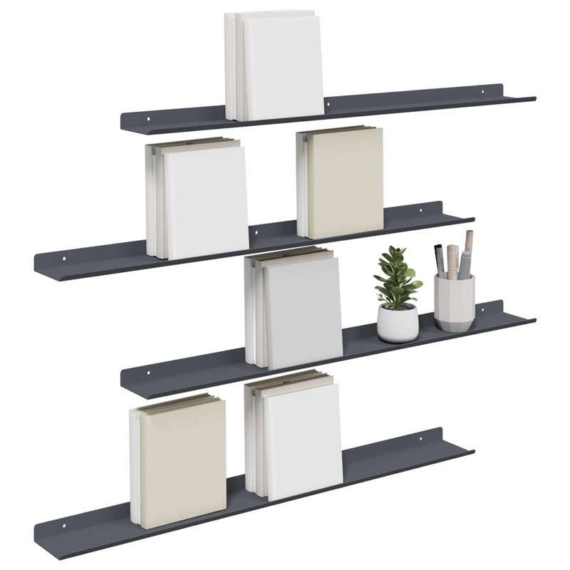 Steel Floating Shelf, Anthracite