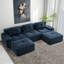 Canapé modulaire en forme de U de 117 po pour salon, tissu velours côtelé 117 po-316514506