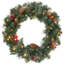 Couronne de Noël artificielle pré-illuminée de 91 cm (36 po) avec pommes de pin et baies-1275783056
