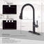 Robinet de cuisine tactile avec douchette extractible Robinet de lavabo de cuisine à poignée simple en laiton
