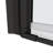 Matted Black Shower Door With Universal Pivot - 1/4" Tempered Glass, 1 3/8" Adjustable, Superior Leak Feature, Easy Installation Smooth Pivot, Leak, Process-124897956
