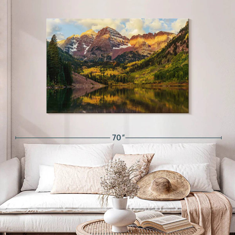 Paysage Alvord Maroon Bells, H 32 po x l 48 po