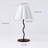 Metal Table Lamp Set with Playful White Umbrella Shade