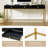 Louise Modern 64"W 3-Drawers Rectangular Writing Desk with Metal Legs-1344414698