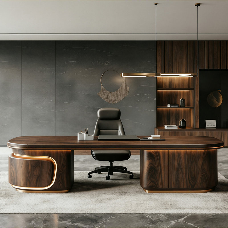 Bureau de direction 94,49 "New Chinese Style, 29.53" H x 94.49" W x 39.37" D