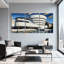Villes et pays, architecture moderne, réflexion, art sur toile, ensemble de 3 impressions sur toile-1930182735