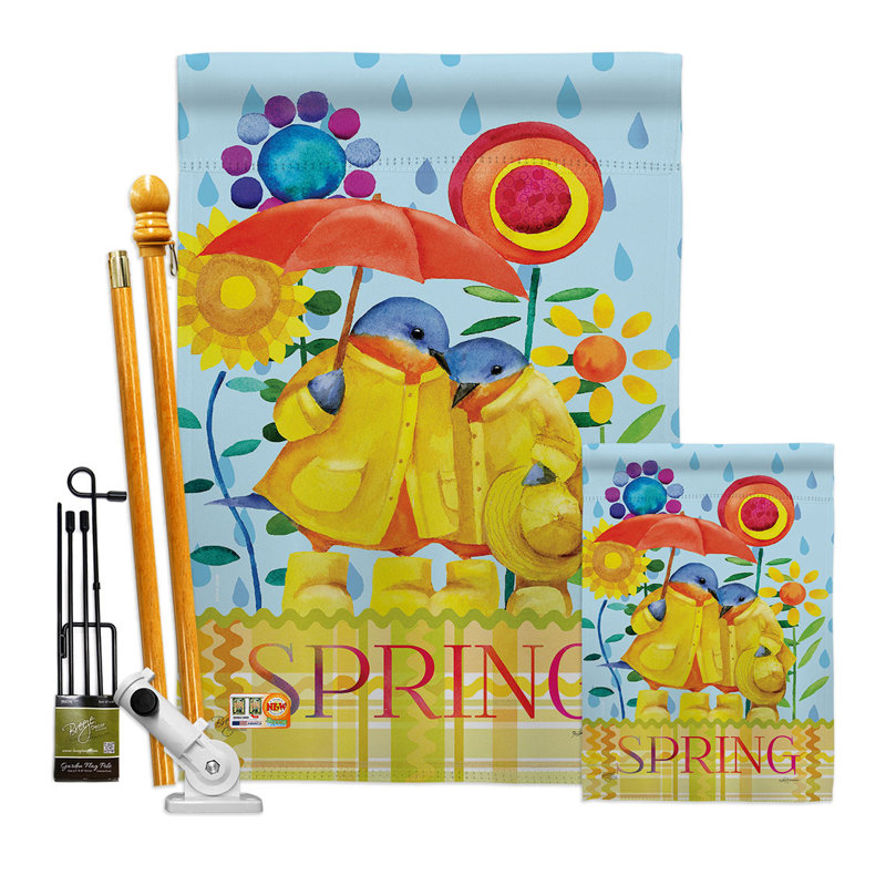 Double Sided 40'' H x 28'' W Polyester Animal Flag Set