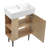 Bathroom Vanity With Single Ceramic Sink And Left Side Storage