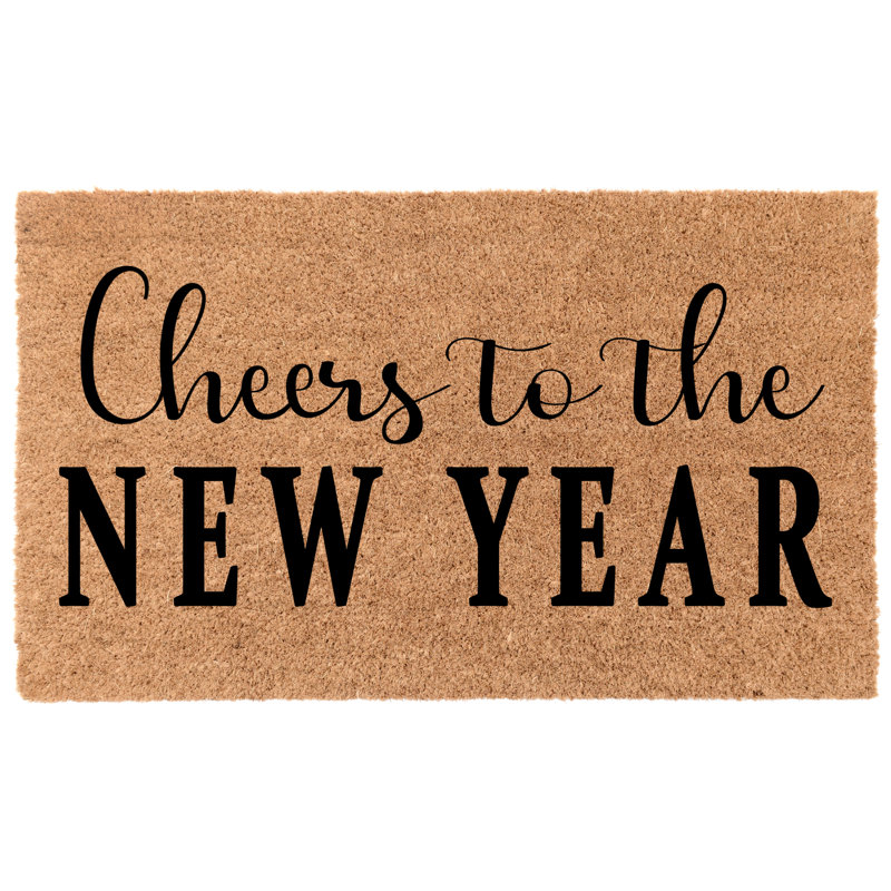Non-Slip New Year's Outdoor Doormat