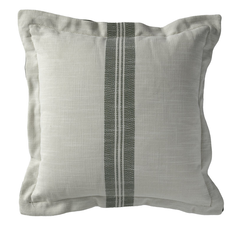 Classic Stripe Forest Outdoor Throw, Square 20", Green