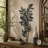 Metal Leaf Home Wall Decor with Gold Accents