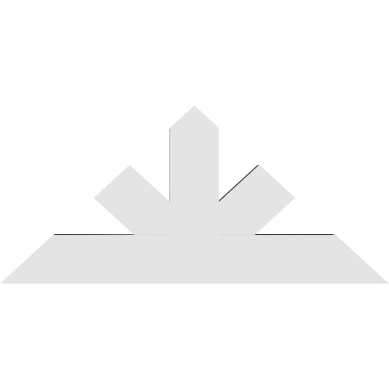 Support à pignon Saratoga, H 22 po x l 48 po (pas: 11/12), P 4 po x F 6 po, PVC